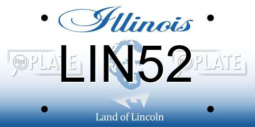 LIN52 Illinois License Plate