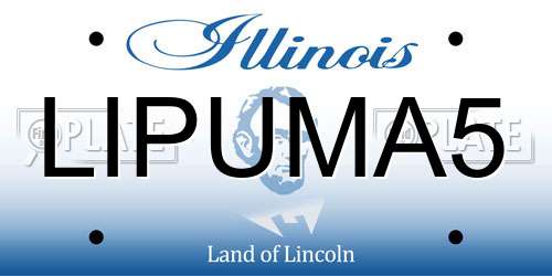 LIPUMA5 Illinois License Plate