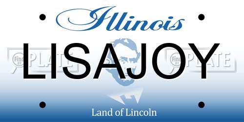 LISAJOY Illinois License Plate