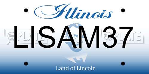 LISAM37 Illinois License Plate