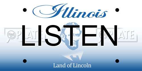 LISTEN Illinois License Plate