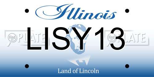 LISY13 Illinois License Plate