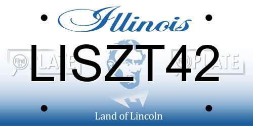 LISZT42 Illinois License Plate