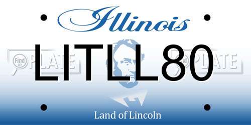 LITLL80 Illinois License Plate