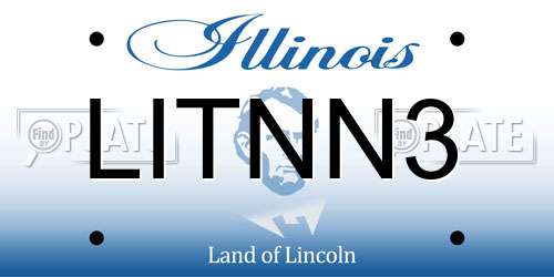 LITNN3 Illinois License Plate