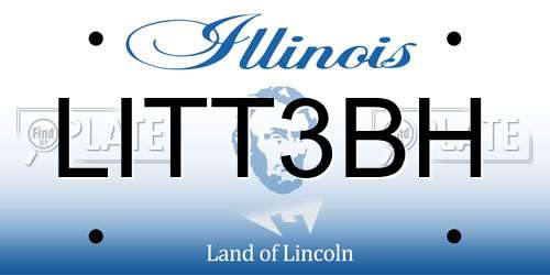 LITT3BH Illinois License Plate