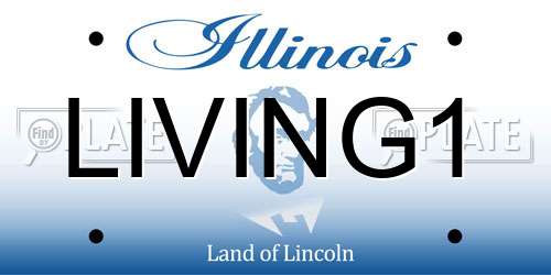 LIVING1 Illinois License Plate