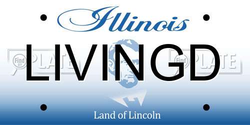LIVINGD Illinois License Plate