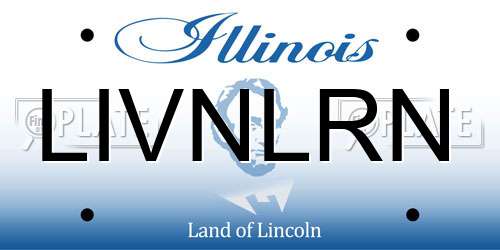 LIVNLRN Illinois License Plate