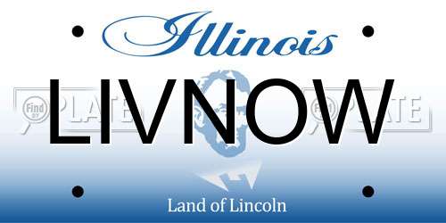 LIVNOW Illinois License Plate