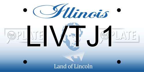 LIVTJ1 Illinois License Plate