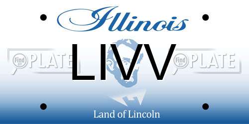 LIVV Illinois License Plate