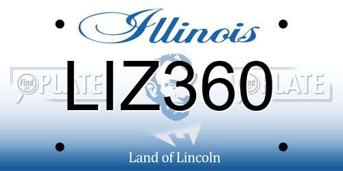 LIZ360 Illinois License Plate