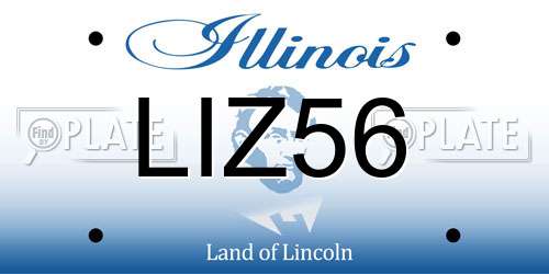 LIZ56 Illinois License Plate
