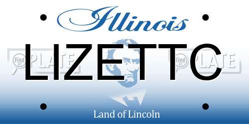 LIZETTC Illinois License Plate