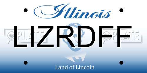 LIZRDFF Illinois License Plate