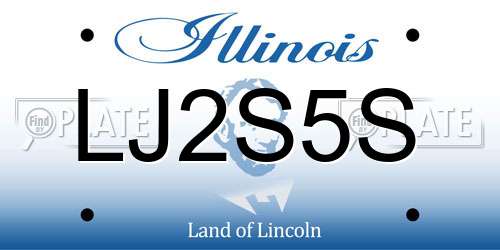 LJ2S5S Illinois License Plate