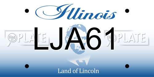 LJA61 Illinois License Plate