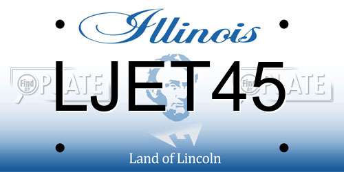 LJET45 Illinois License Plate