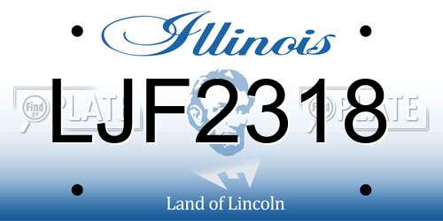 LJF2318 Illinois License Plate