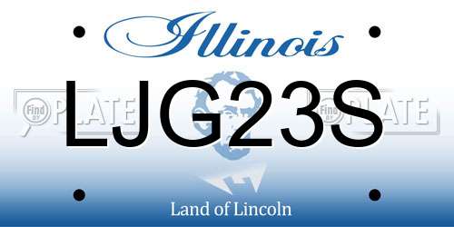 LJG23S Illinois License Plate
