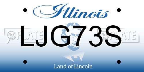 LJG73S Illinois License Plate