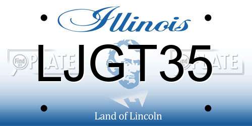 LJGT35 Illinois License Plate