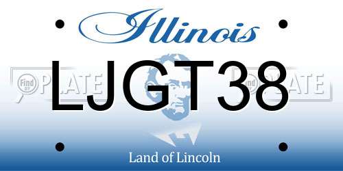 LJGT38 Illinois License Plate