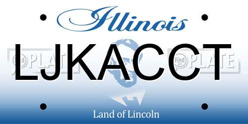 LJKACCT Illinois License Plate