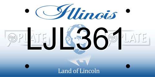 LJL361 Illinois License Plate