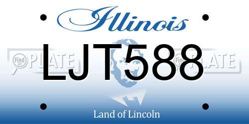 LJT588 Illinois License Plate