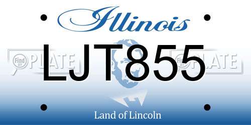 LJT855 Illinois License Plate
