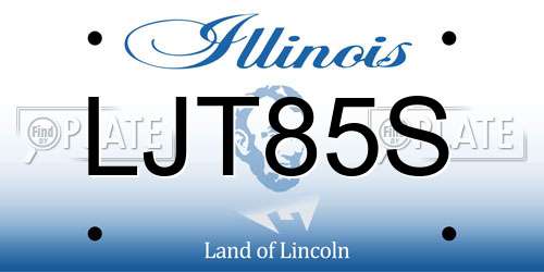 LJT85S Illinois License Plate