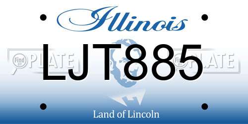 LJT885 Illinois License Plate