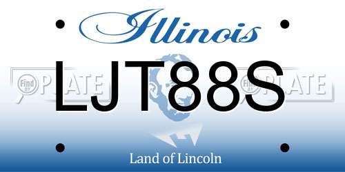 LJT88S Illinois License Plate