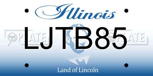 LJTB85 Illinois License Plate