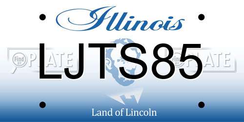 LJTS85 Illinois License Plate