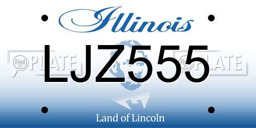 LJZ555 Illinois License Plate