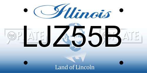 LJZ55B Illinois License Plate