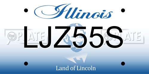 LJZ55S Illinois License Plate