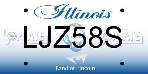 LJZ58S Illinois License Plate
