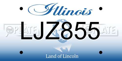 LJZ855 Illinois License Plate