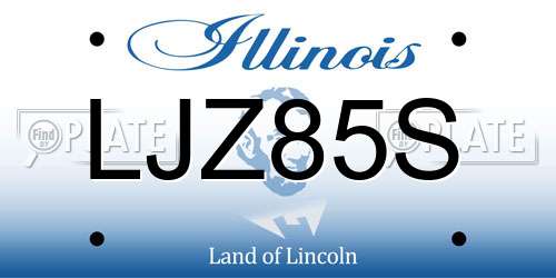 LJZ85S Illinois License Plate