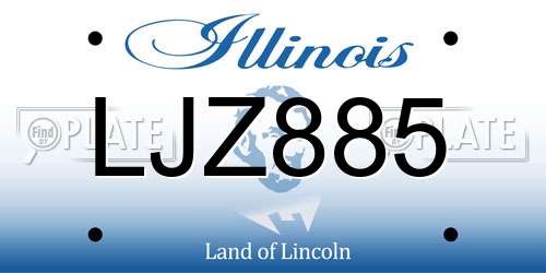 LJZ885 Illinois License Plate