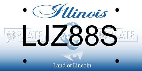 LJZ88S Illinois License Plate