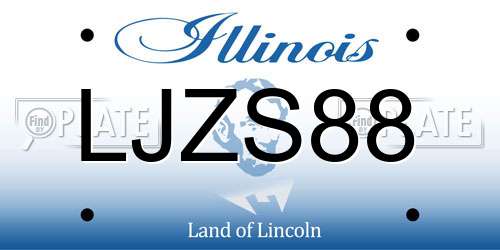 LJZS88 Illinois License Plate