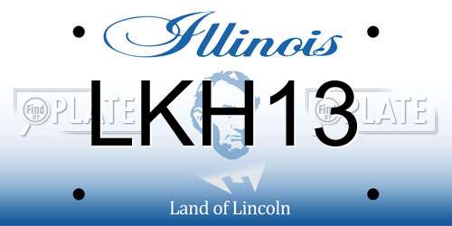 LKH13 Illinois License Plate