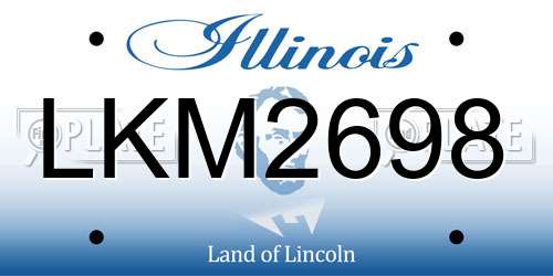 LKM2698 Illinois License Plate
