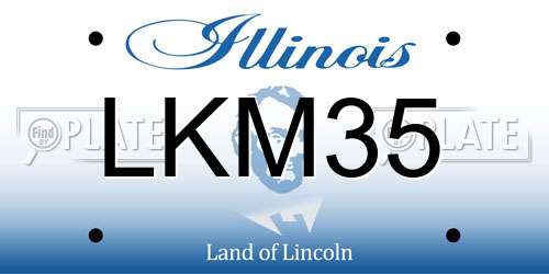LKM35 Illinois License Plate