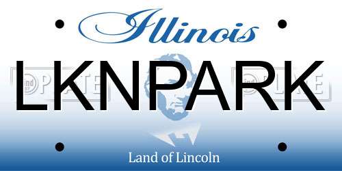 LKNPARK Illinois License Plate